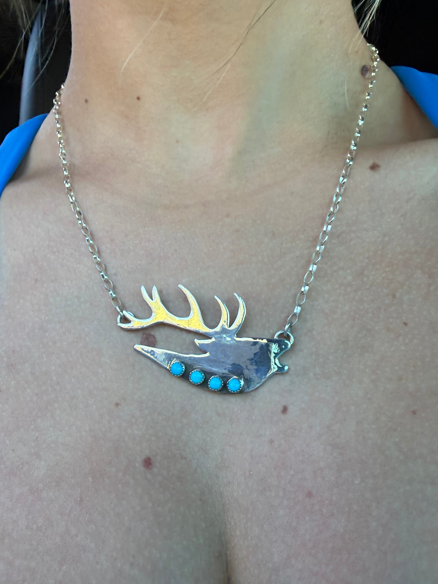 Bugling Elk Necklace