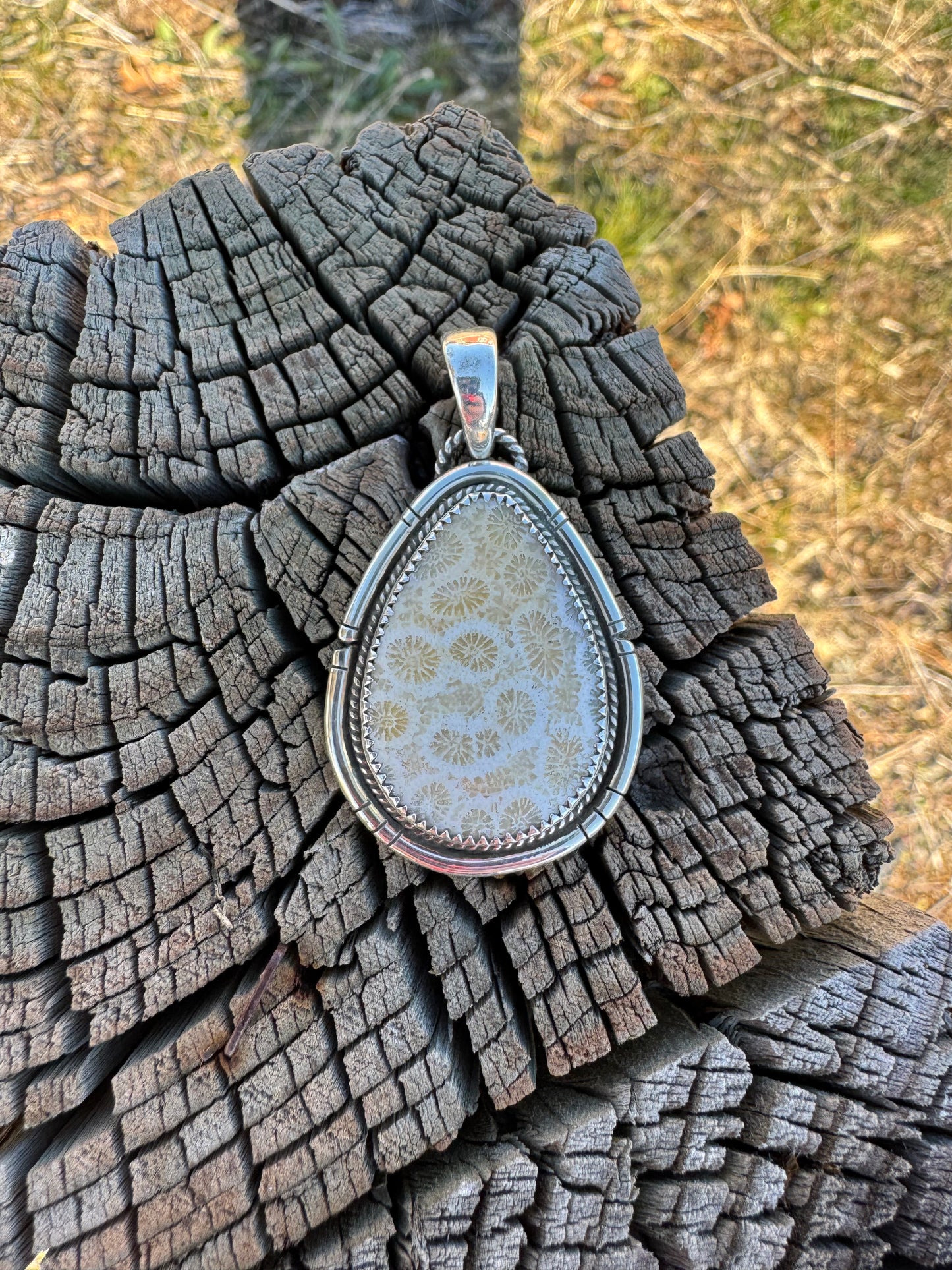 #144 Fossil Coral Pendant