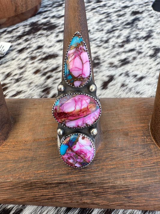 #106 Spiny Kingman Turquoise Ring - Size 9.5