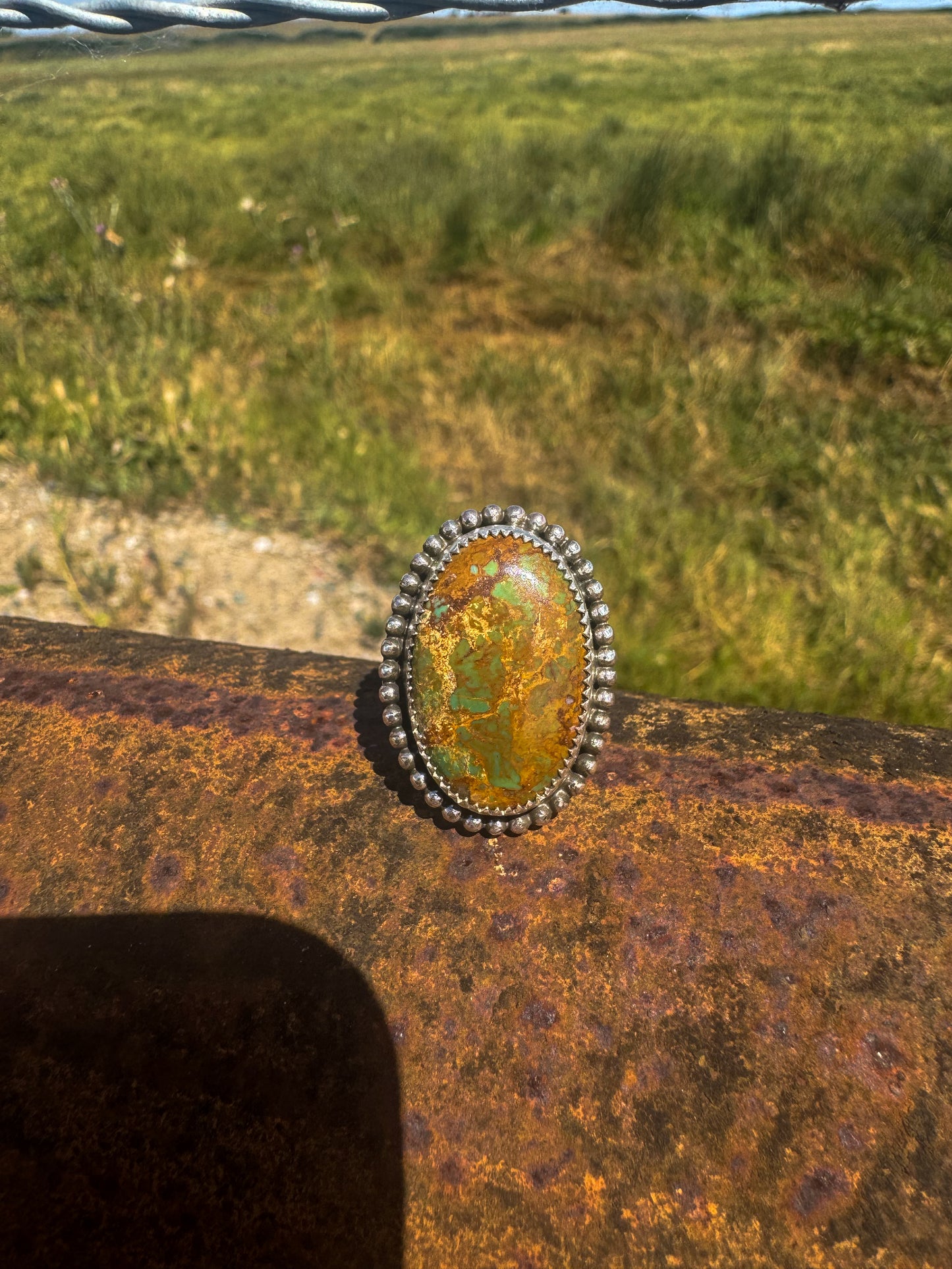 #171 Turquoise Mountain Ring ADJUSTABLE starting at size 8