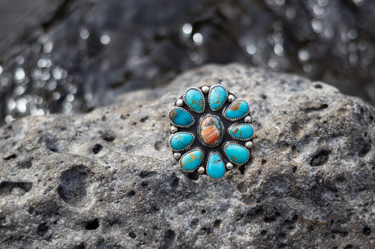 Sonoran & Oyster Shell Copper Cluster Ring