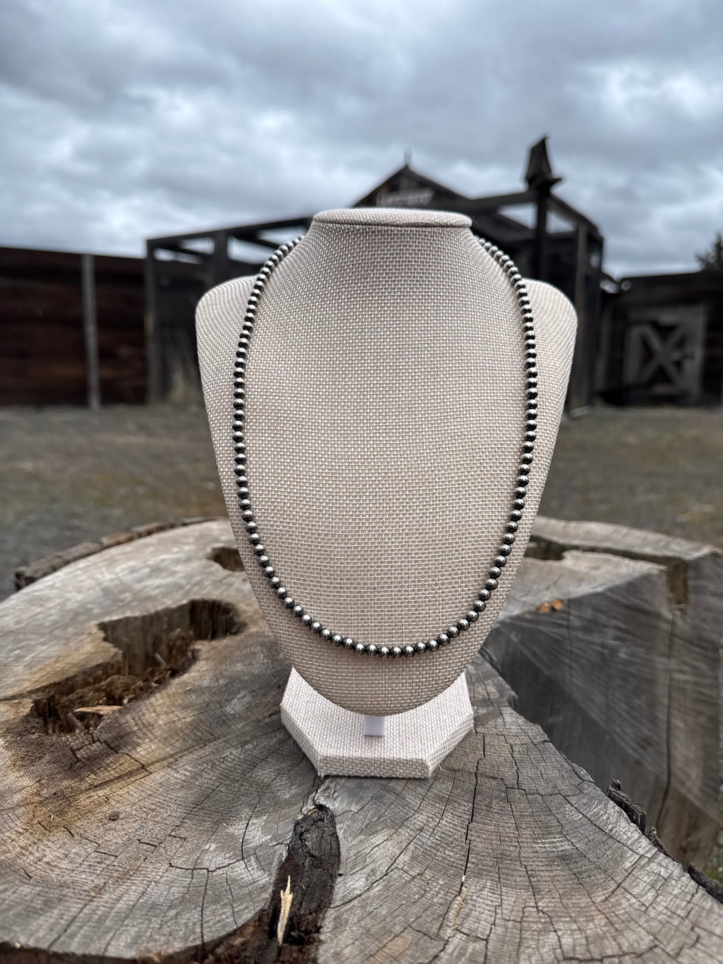 5mm - 22” Sterling Silver Pearls