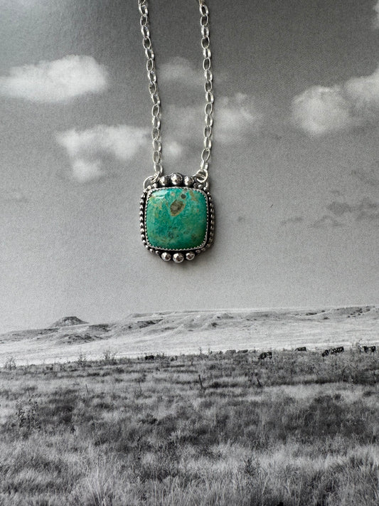 Turquoise Mountain Square Necklace