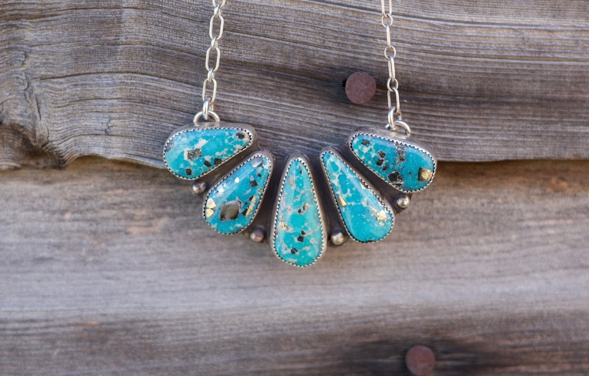 #156 Whitewater Fan Necklace