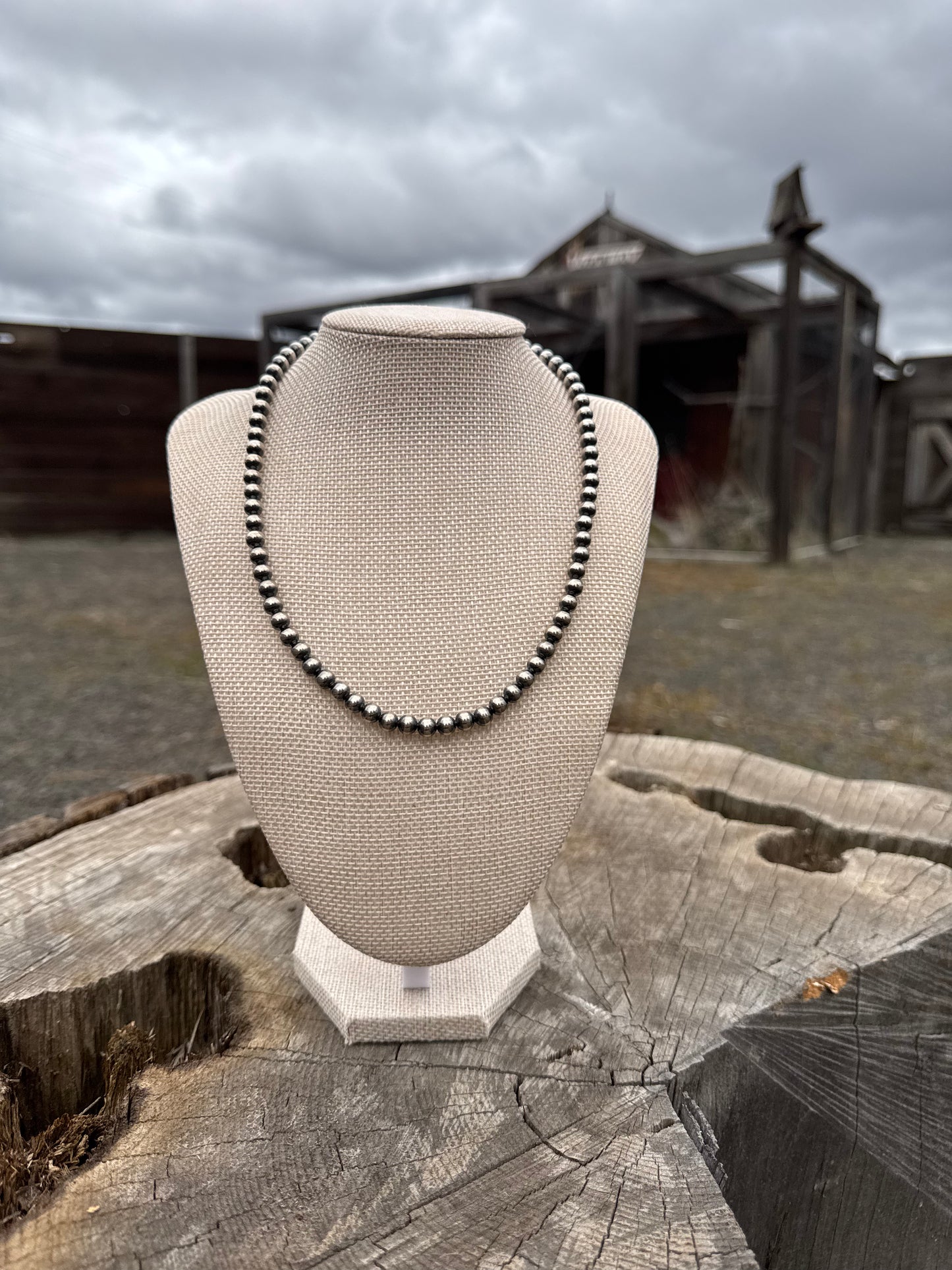 6mm - 18” Sterling Silver Pearls