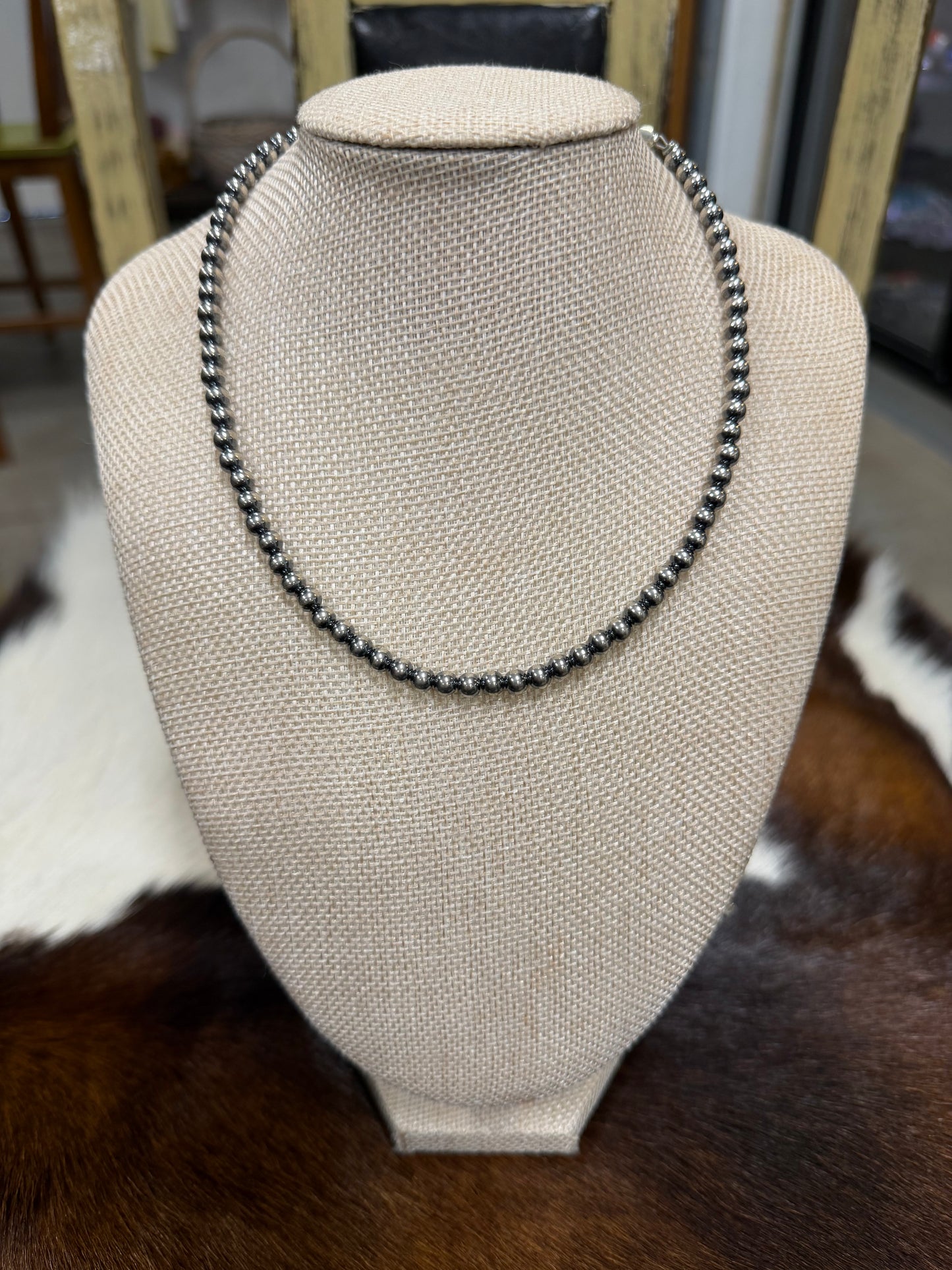 14” 5mm Sterling Silver Pearls